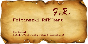 Foltinszki Róbert névjegykártya